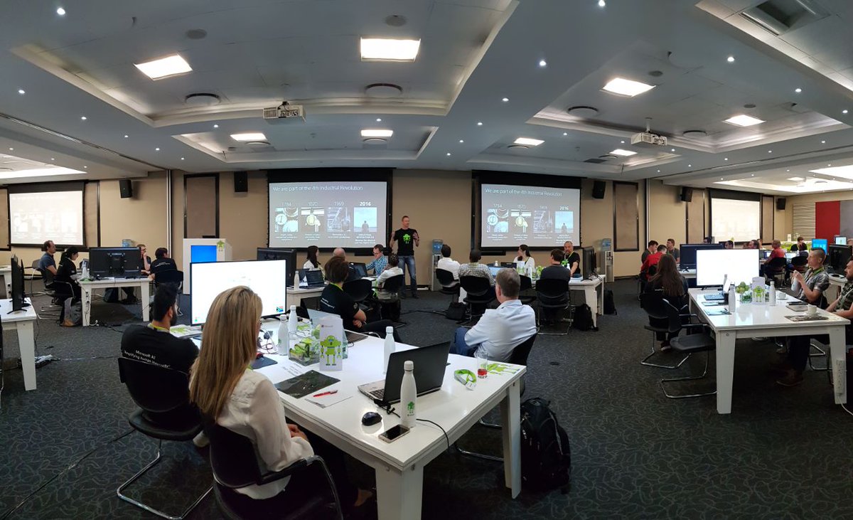 clifforddw's tweet photo. Infectious energy at the @MicrosoftSA #AzureMLHack today, excited to see what gets built in the next 3 days https://t.co/vt6EnjXX5Y