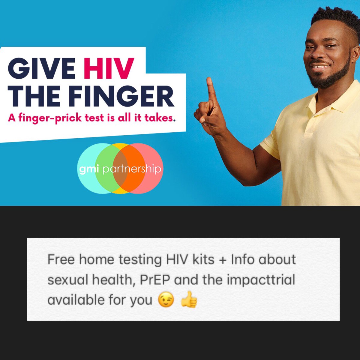 GMIPartnership's tweet photo. Hey guys, today we are:
-@E15Club today from 11.30am with @AfterPartyLndn providing free #HIVhometesting kits @newhamlondon
We will be offering rapid #Hivtesting + #STIscreening at:
- @musclebullgym from 6-8pm @lb_southwark
-@koshobar from 22.00 @LBofHavering @doitldn https://t.co/dR1KUGr6K5