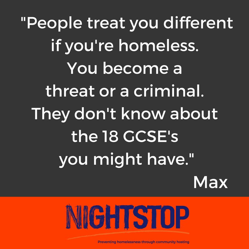 Many young people are homeless due to family breakdown or circumstances beyond their control. It's easy to label people experiencing homelessness or ignore them, but wouldn't it be better to help them rather than judge them?nightstop.org.uk #WorldHelloDay #TuesdayThoughts