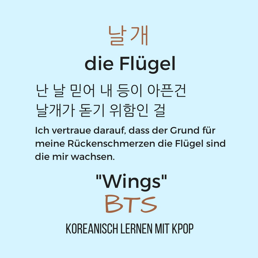  Koreanisch  Lernen on Twitter Schonmal von BTS geh rt 