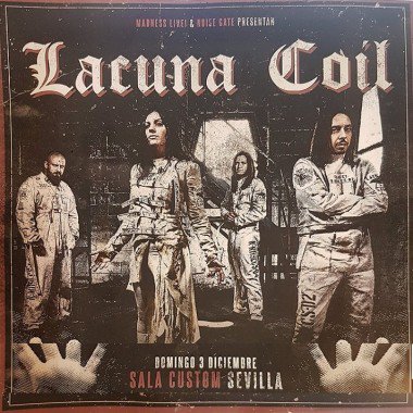 El 3 de diciembre <a href="/lacuna_coil/">Lacuna Coil</a> en #Sevilla.
Entradas a la venta en <a href="/RecordSevilla/">Record Sevilla</a>  y <a href="/TicketmasterES/">Ticketmaster España</a> .