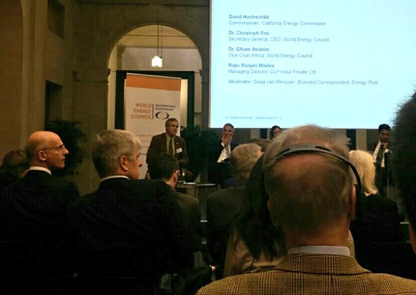 GiovanniGufo's tweet photo. .@CalEnergy #DavidHochschild stressing importance of sub-state cooperation such as @AmericasPledge and #under2mou @ClimateGroup - @WEC_Deutschland #WorldEnergyDay2017 - #wearestillin #makeourplanetgreatagain https://t.co/D8OOnlR6rE