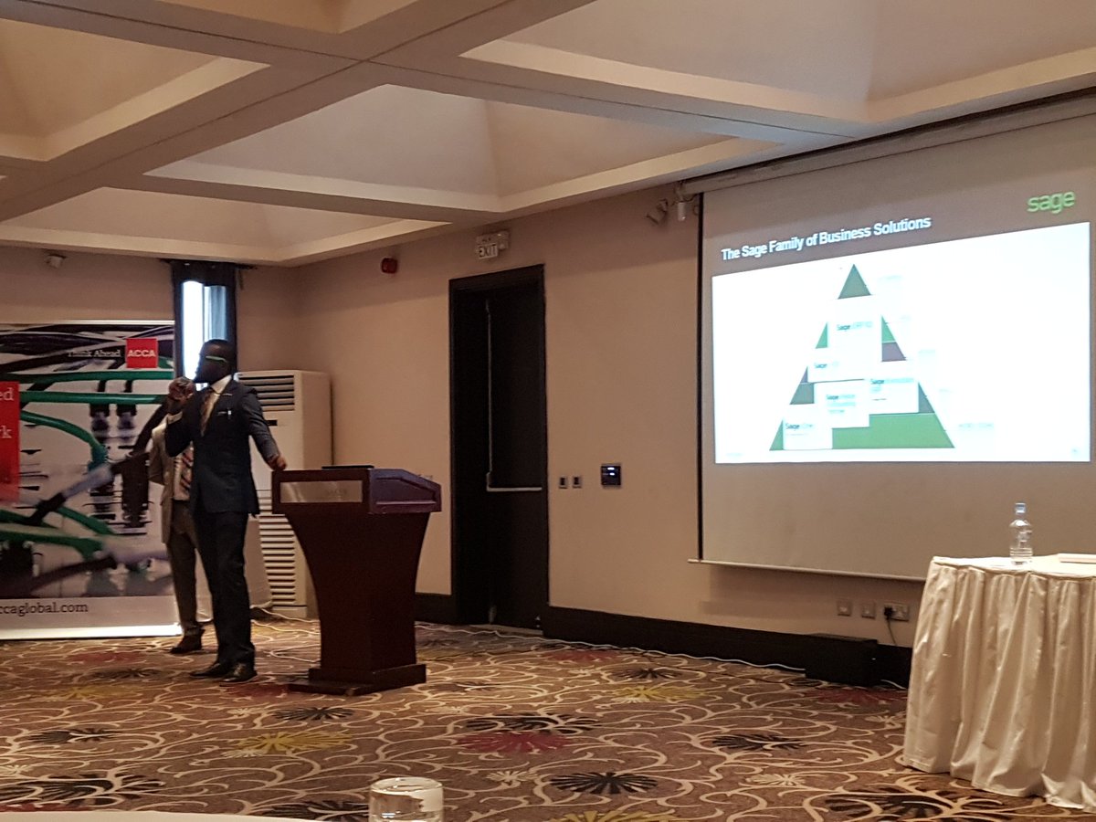 damijibade's tweet photo. @WoleOdeleye talking about the Sage stack of solutions at the ACCA CPD event. #sagepartnerships @Sage_Africa @orhueg https://t.co/rj7RftSU1H
