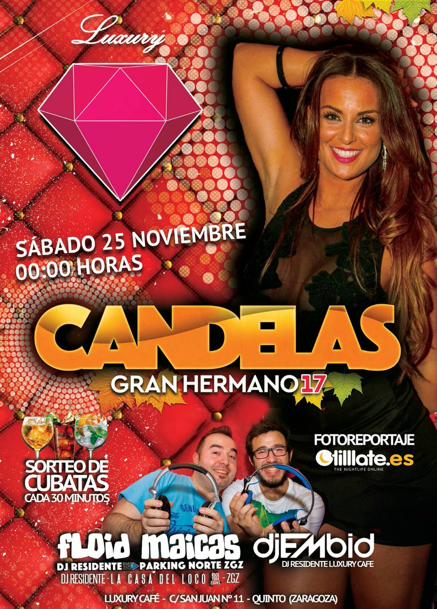 Este sábado estaré en Zaragoza, os espero en Luxury café 😘😘😘😘