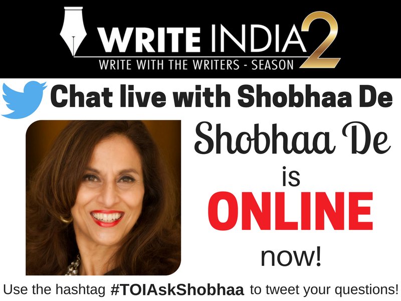 TOI_Books's tweet photo. We welcome #TOIWriteIndia author @DeShobhaa for the Twitter chat! 
Tweet your queries now!
Use hashtag #TOIAskShobhaa 

@VinitaNangia https://t.co/UlfsbgBfjz