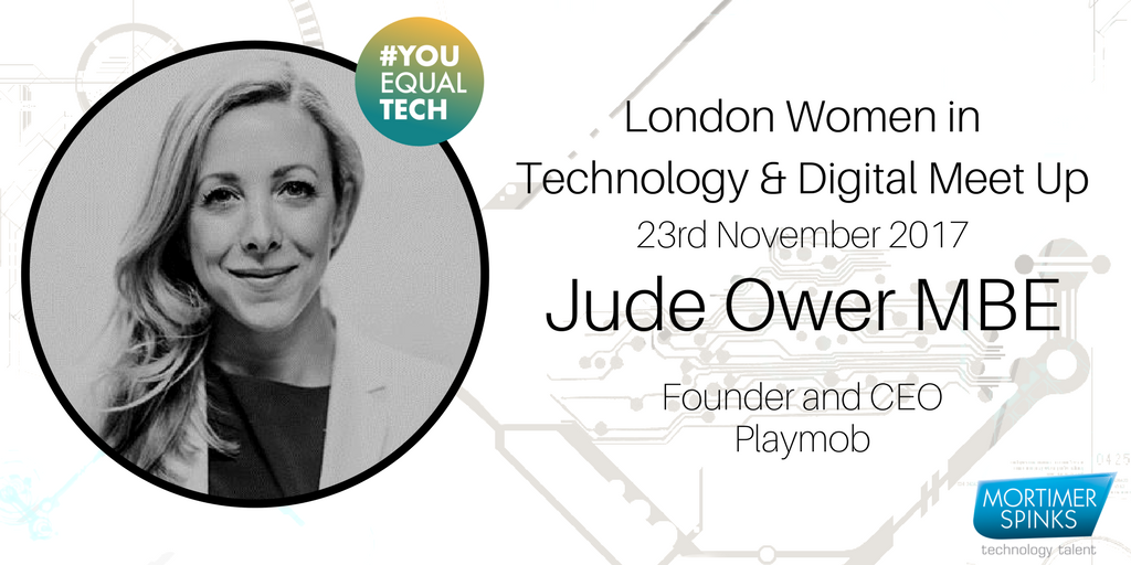 QuoteHerTech's tweet photo. We are so excited to have @playinthecloud an MBE and the CEO of @playmob speaking at our November London #Womenintech and #Digital meet up on the 23rd November hosted by @BrightTALK for more info check out the meet up page: https://t.co/LyNq2iqgXz #YouEqualTech https://t.co/jMhn0mFvze