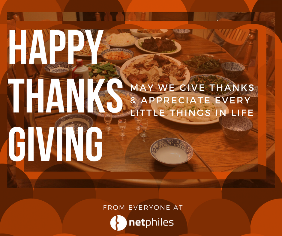 Netphiles's tweet image. Netphiles wishes everyone a very HAPPY THANKSGIVING WEEKEND!
Appreciate every little things in life!

#happythanksgiving #netphileswebdesign