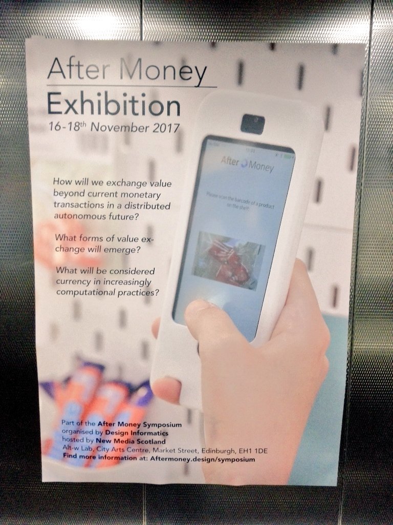 maxdovey's tweet photo. Engineers, policy makers and artists talk shop at #aftermoney with @DesignInf  @newmediascot https://t.co/8xkTdqGdue