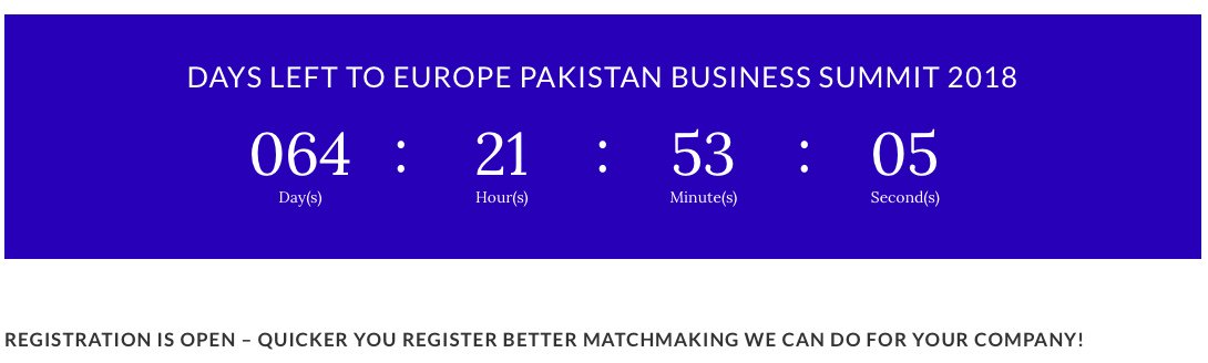 EuropePakistan's tweet photo. 64 days to go to #EPBS in #Lahore and please remember the early-bird registration closes on 8th Dec. And in case you want to be a sponsor it's time contact us now! https://t.co/Re9k6rHNAZ https://t.co/bMXFwBn9XN