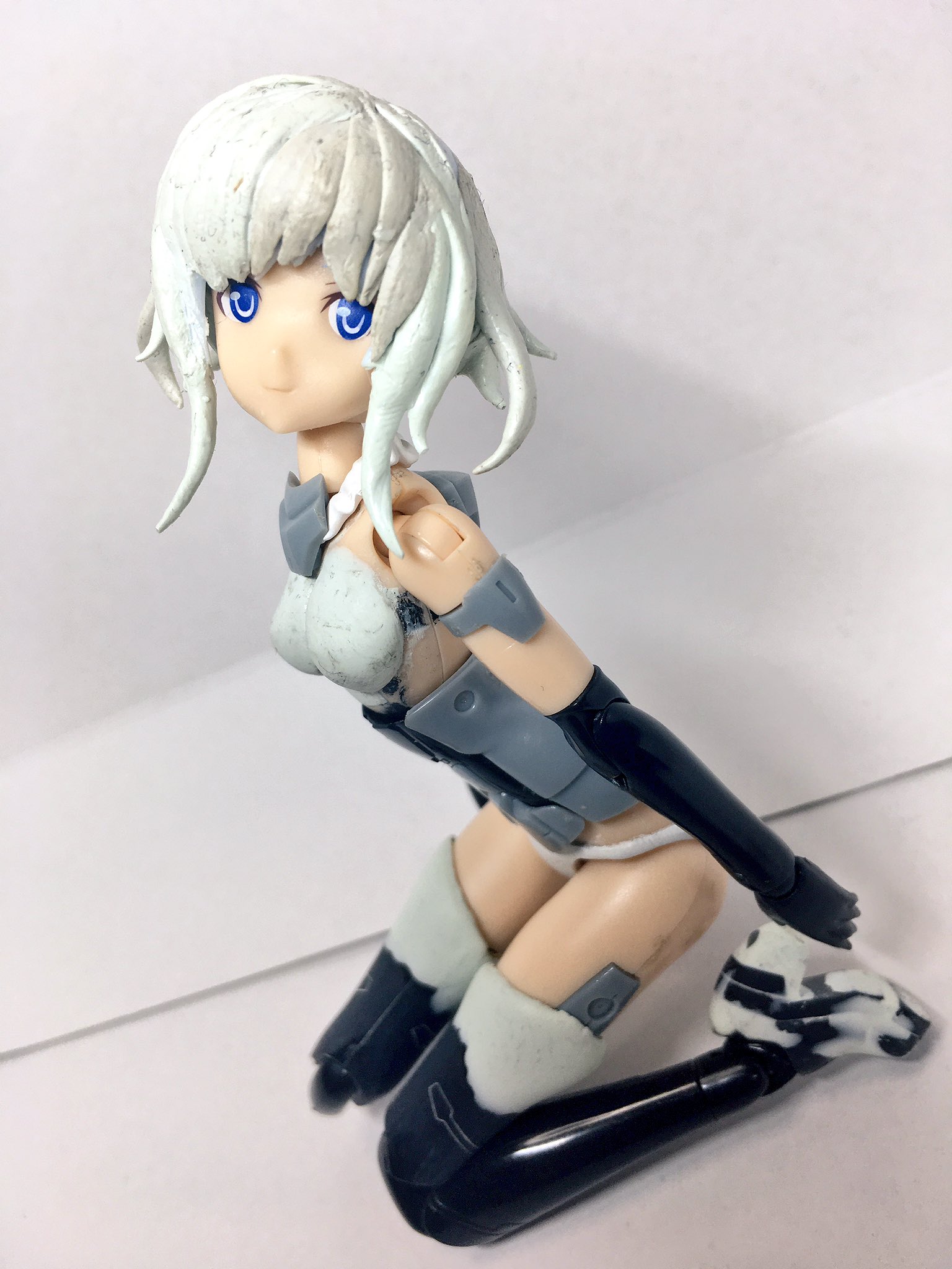 ぐむぐむ マテリアちゃんの進捗報告です 大人な女性を目指しお胸を盛りました W 初のおっぱいのパテ盛り緊張しましたw 大人の女性感出てきましたかね ๑ ๑ わくわく フレームアームズガール フレームアームズ ガール Faガール