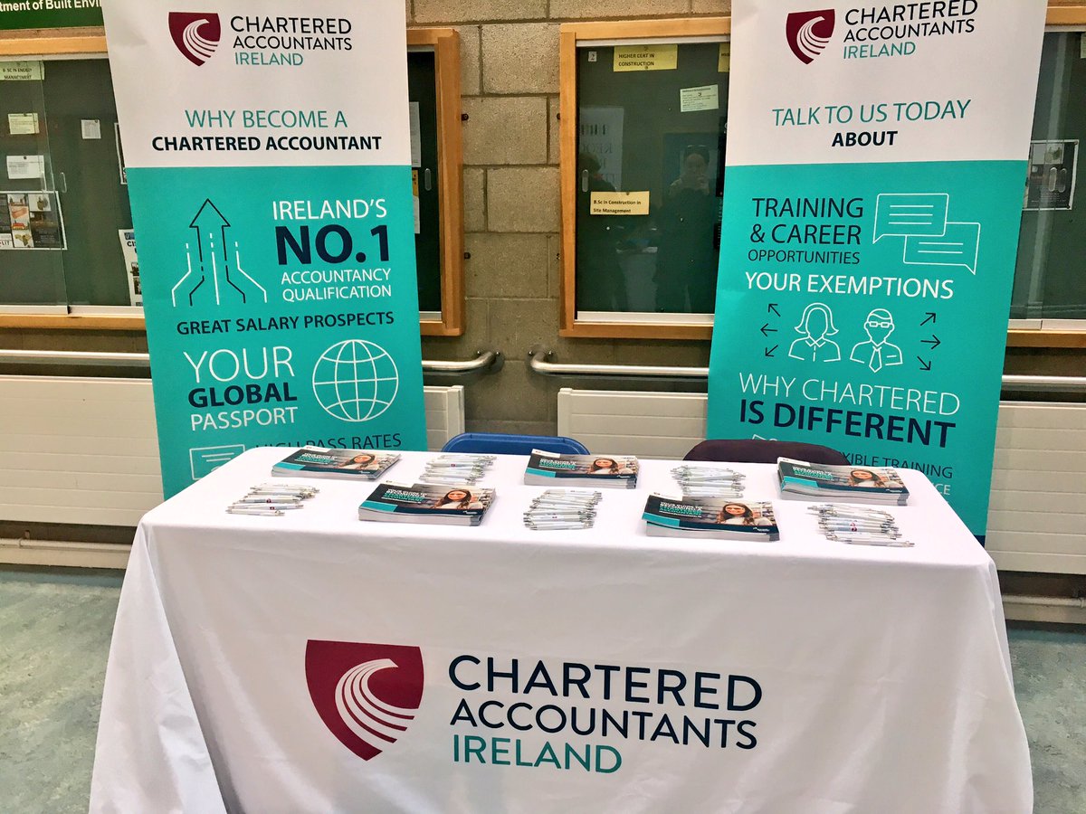 CharteredAccIrl's tweet photo. All set up and ready for the @LimerickIT #CareersFair today from 11am-3pm #Chartered #Accountancy #LimerickIT #LIT @LITCareers https://t.co/NWAq435aof
