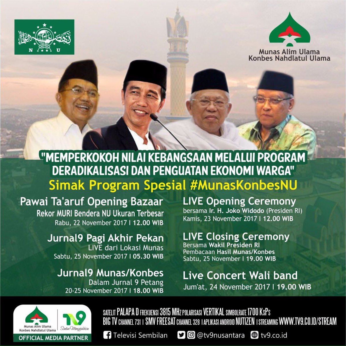 Besok, mari berdoa bersama semoga #MunasKonbesNU di NTB sukses, lancar, dan memberi manfaat bagi umat. Amin cc <a href="/jokowi/">Joko Widodo</a> <a href="/Pak_JK/">Jusuf Kalla</a>