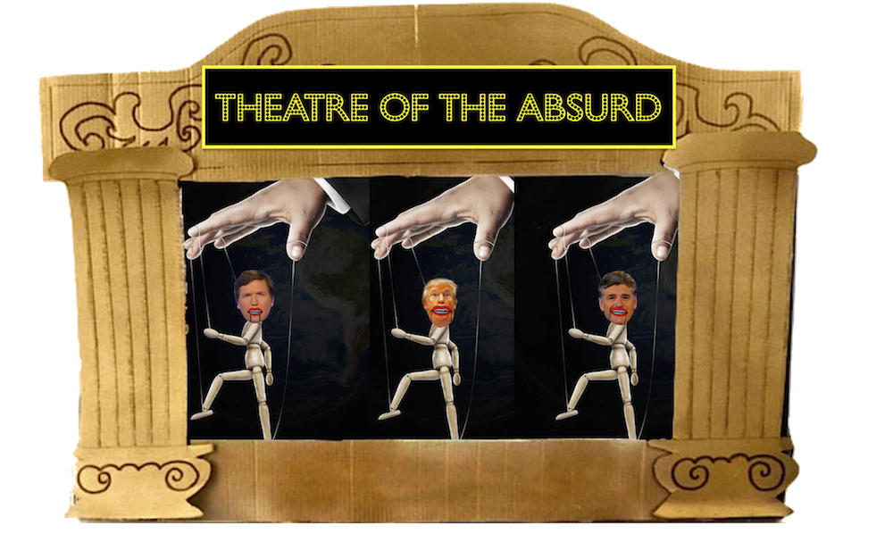 MassD's tweet image. #WithoutTelevision the current #Fox 'news' #FoxPuppet show would be an actual puppet show.
#SeanHannity #TuckerCarlson