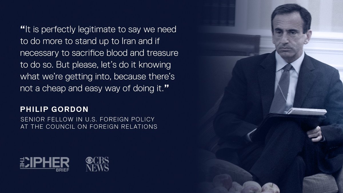 thecipherbrief's tweet image. Why should American’s care about the brewing crisis in the Middle East?  Leading expert Philip Gordon speaks to @MichaelJMorell on this week’s #IntelligenceMatters podcast buff.ly/2mQD0IA