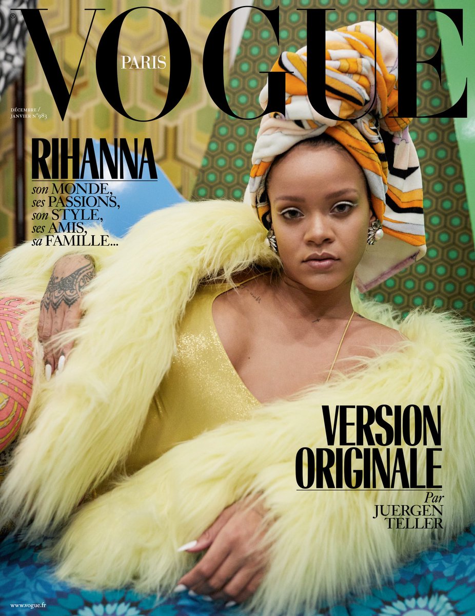 宇野維正 リアーナ Vogue Paris最新号 表紙3パターン