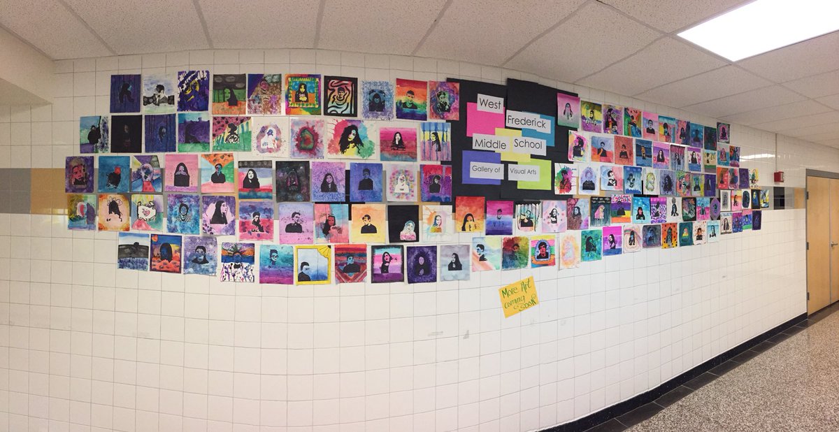 MiMSprincipal's tweet photo. Love the artwork outside of Ms. Burnsβ classroom! Awesome! #fcpsvpa https://t.co/HkWvcZj17W