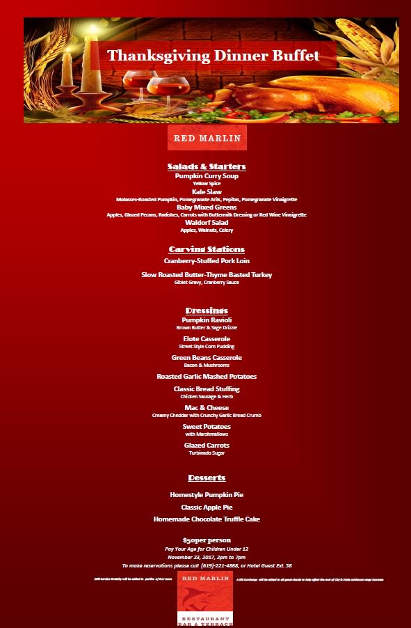 HyattMissionBay's tweet photo. Come join us here in the Red Marlin for Thanksgiving on the Bay! https://t.co/XpZrHG9tQo