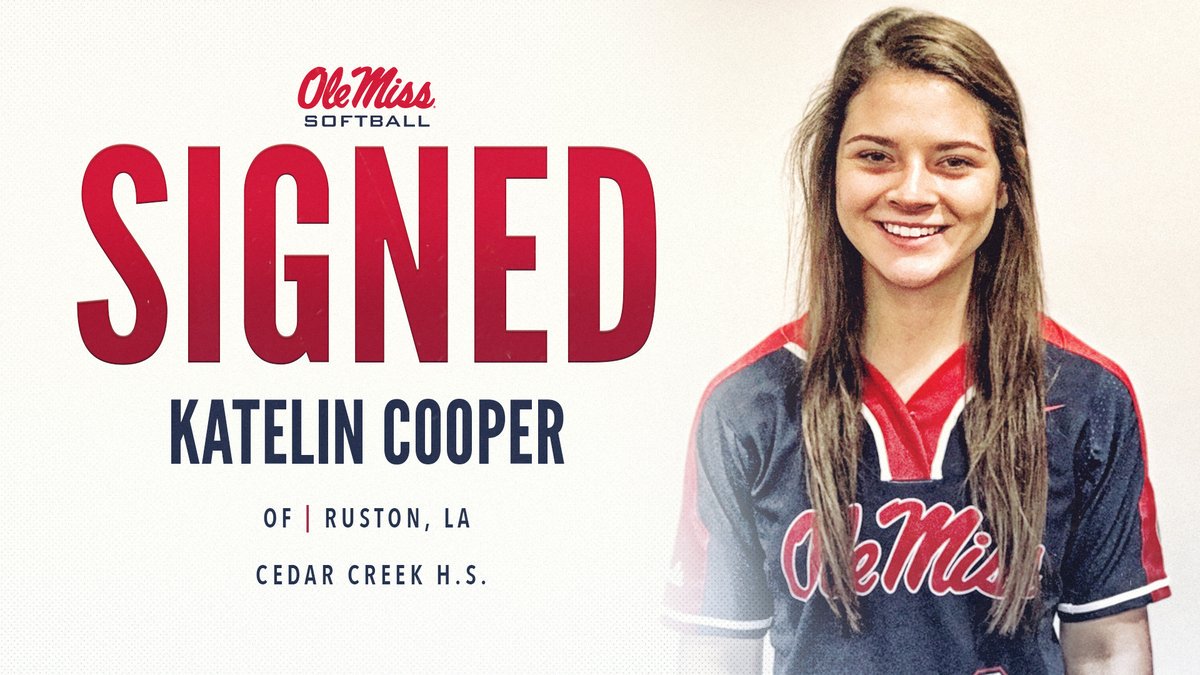 Ole Miss Softball on X: ICYMI: Katelin Cooper is a Rebel! Welcome to the  family! #HottyToddy t.coZMSzzanTo4  X