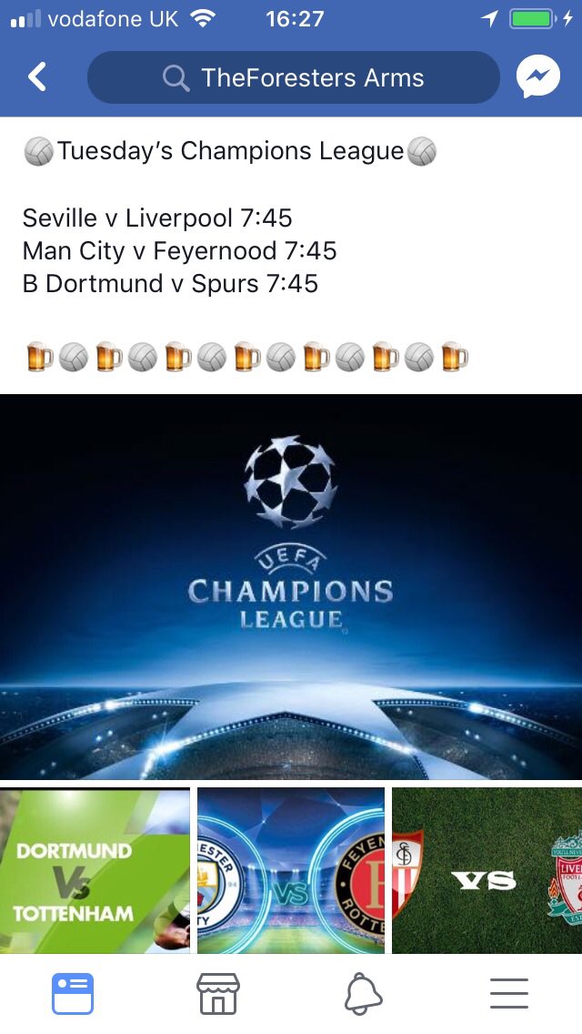 TheForestersBs7's tweet image. Live champions league @TheForestersBs7 this week, follow on Facebook TheForesters Arms