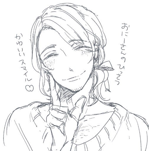 目元に年齢を感じるお兄さん 