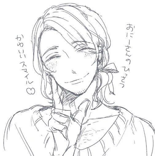 目元に年齢を感じるお兄さん 