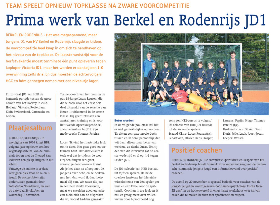 check! Leuk stuk over ons 😀 in de <a href="/Hockeykrant/">Hockeykrant</a> met één van onze topcoaches! #trots #hbrpower
<a href="/HockeyHBR/">Hockeyvereniging HBR</a>  hockeykrant.nl/groene-hart/