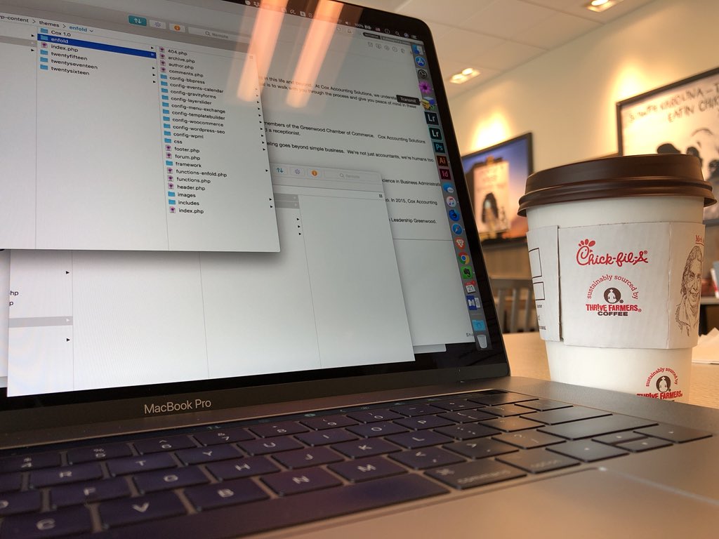 AJDesignCo's tweet photo. @ChristyBWright @ChickfilA is my office for the moment #workwhenever #workwherever #justwork https://t.co/aONFNOlaGq