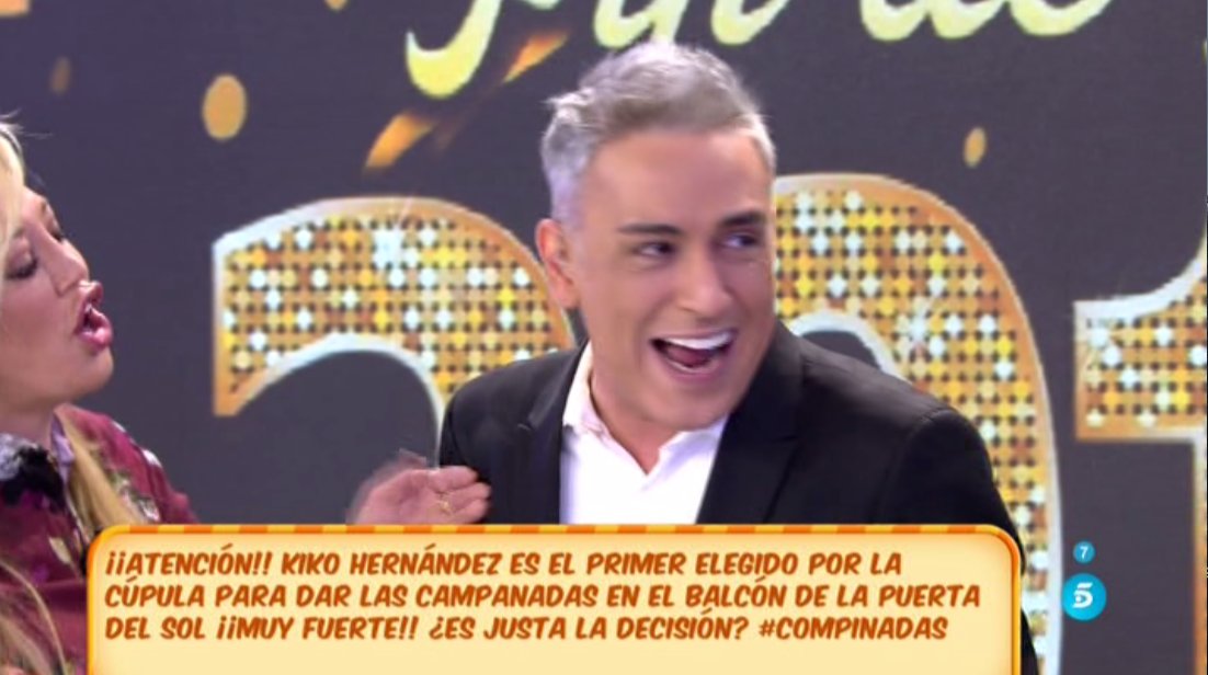 ÚLTIMA HORA 🔴| Kiko Hernández también dará las Campanadas en Telecinco junto a Lydia Lozano vadetele.es/2017/11/21/equ…