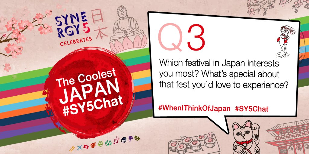 TheSynergy5's tweet photo. 3: Which fest in Japan interests you most? What’s so special about it that you’d love to experience? #WhenIThinkOfJapan #SY5Chat https://t.co/hEKXtBKhOf