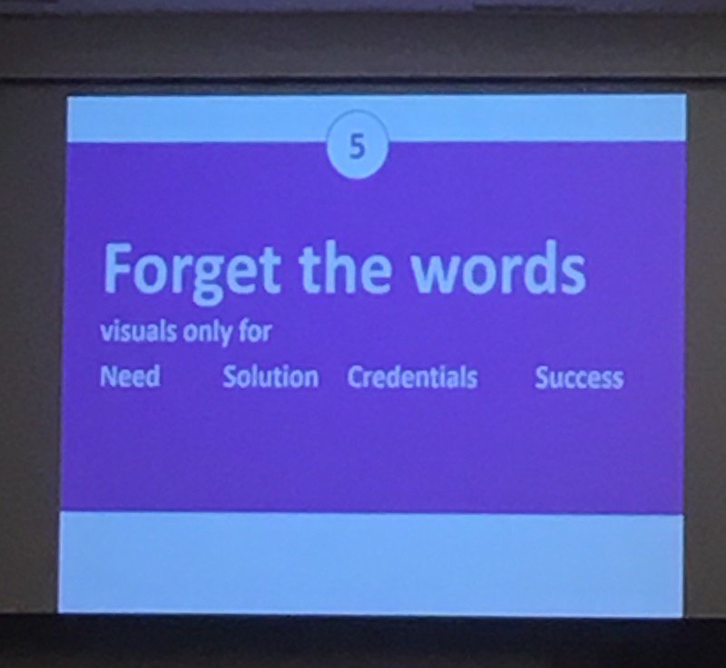 GailPerrync's tweet photo. yikes! No more words! Now images rule! Strip away anything that is not essential #afptoronto @derekhumphries https://t.co/fjlKvCE8wD