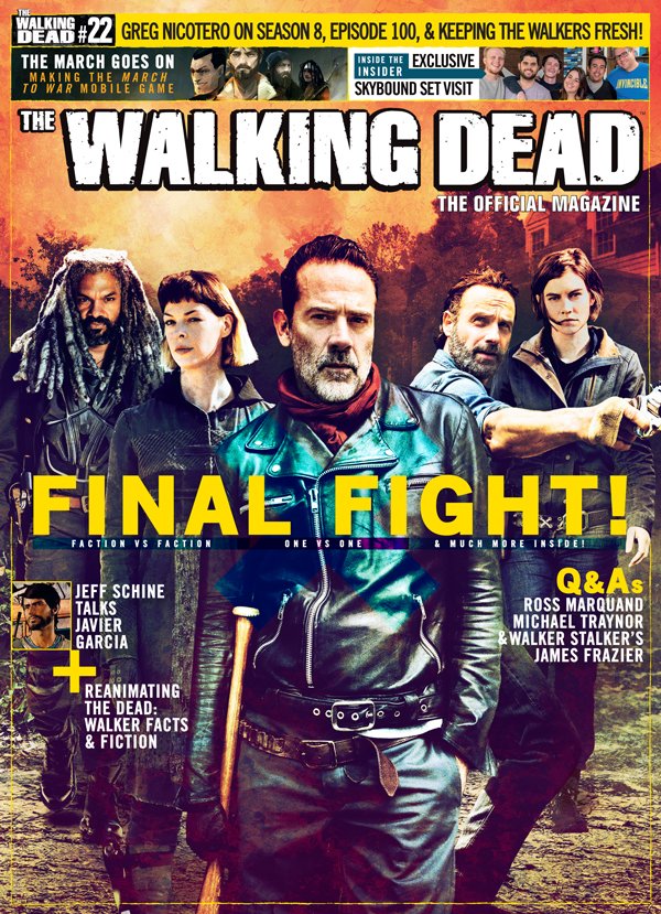 WalkingDeadMag's tweet photo. Sadly, @WalkingDeadMag #22 is the final issue. Out in the US &amp; Canada, in this issue executive producer &amp; makeup FX guru, Greg Nicotero, joins TWDM to talk about season 8 &amp; making that historic 100th episode of our favorite show.
Buy issue 22 &amp; back issues https://t.co/50RwyrJukj https://t.co/N11Wa2Vb81