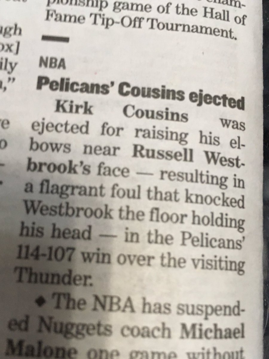 Glad to see my fighting skills are getting proper recognition. <a href="/boogiecousins/">DeMarcus Cousins</a> #cousins