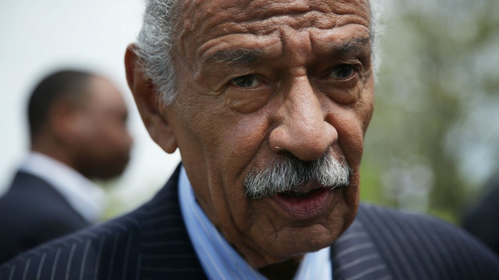 Video: John Conyers reads Playboy on flights to and from DC