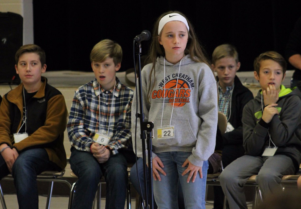 CCBOE's tweet photo. Students from @HMSIndians, @KnightsSms and @CheathamMiddle are competing in the middle school Spelling Bee. #ccsdtn https://t.co/hjBREjX8sB