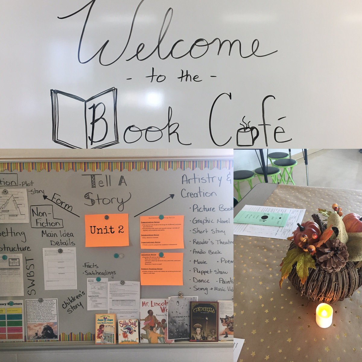 LiebnerM's tweet photo. #bookcafe @mehms @fccps #english6 @PartridgeMEH https://t.co/UrjlKcZPBm