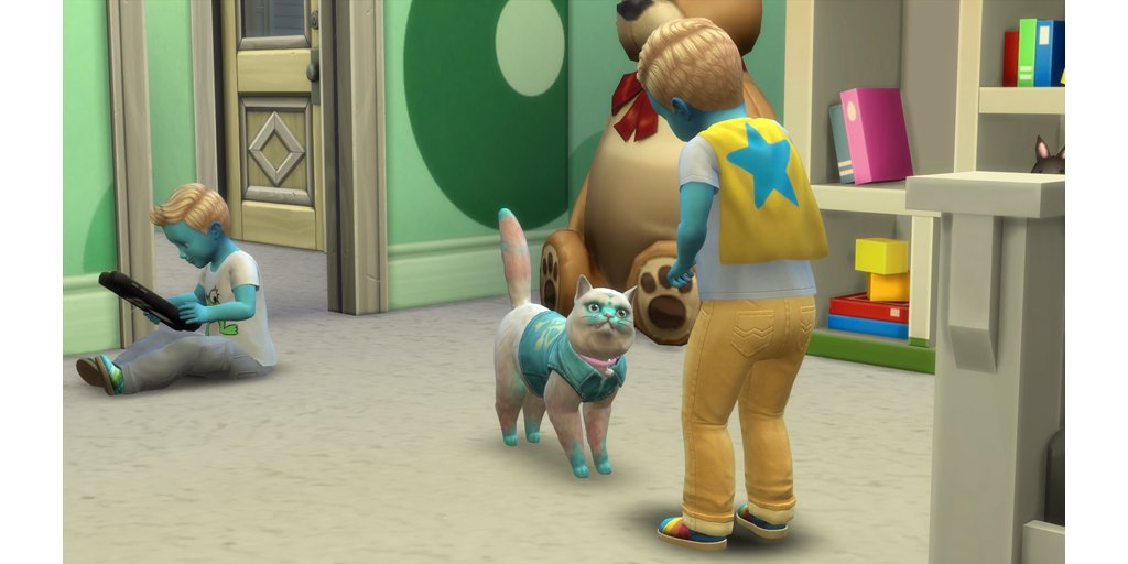 Tamsu81's tweet photo. Thali, Zest household. Space cat #TheSims4! #ts4 #ts4pets https://t.co/lZ3C2inWqc