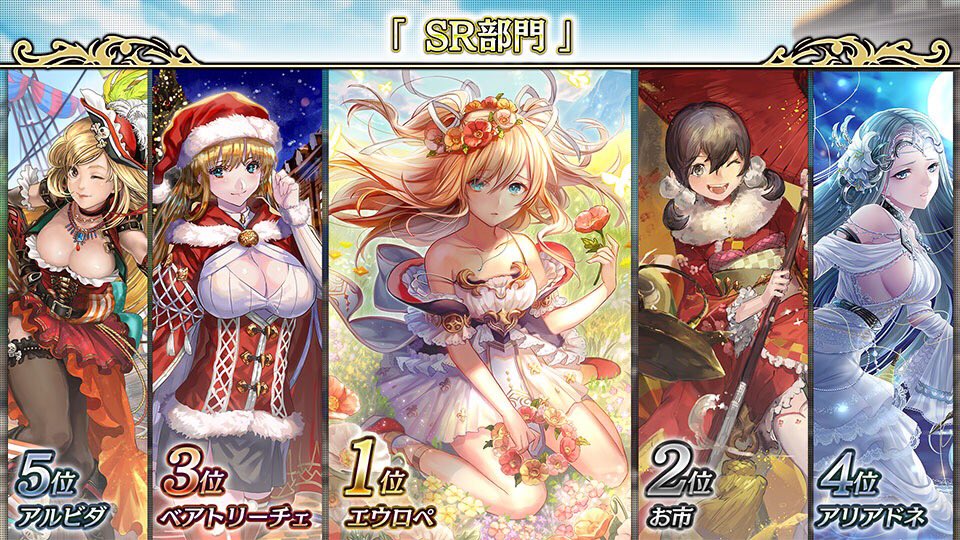 公式 ソウルリバースゼロ キャラ人気投票結果発表 先日行わせていただきました 英霊人気投票 まずはレアリティ別部門の結果発表です R以下 Sr Ssrの3部門 ソルゼロ 公式 ソウルリバースゼロ キャラ人気投票結果発表 先日行わせていただきました 英霊人気投票 まずはレアリティ別部門の結果発表です R以下 Sr Ssrの3部門 ソルゼロ