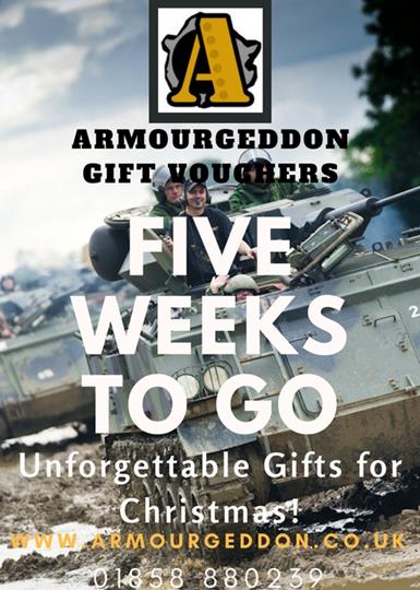ArmourgeddonUK's tweet photo. Its that time: Give the Gift of Awesome Memories.
#FiveweekstillChristmas #Armourgeddon #ChristmasGiftVouchers #GiftVouchers #Tankdriving #ArmourgeddonCoUk https://t.co/x3a5aa1xwJ