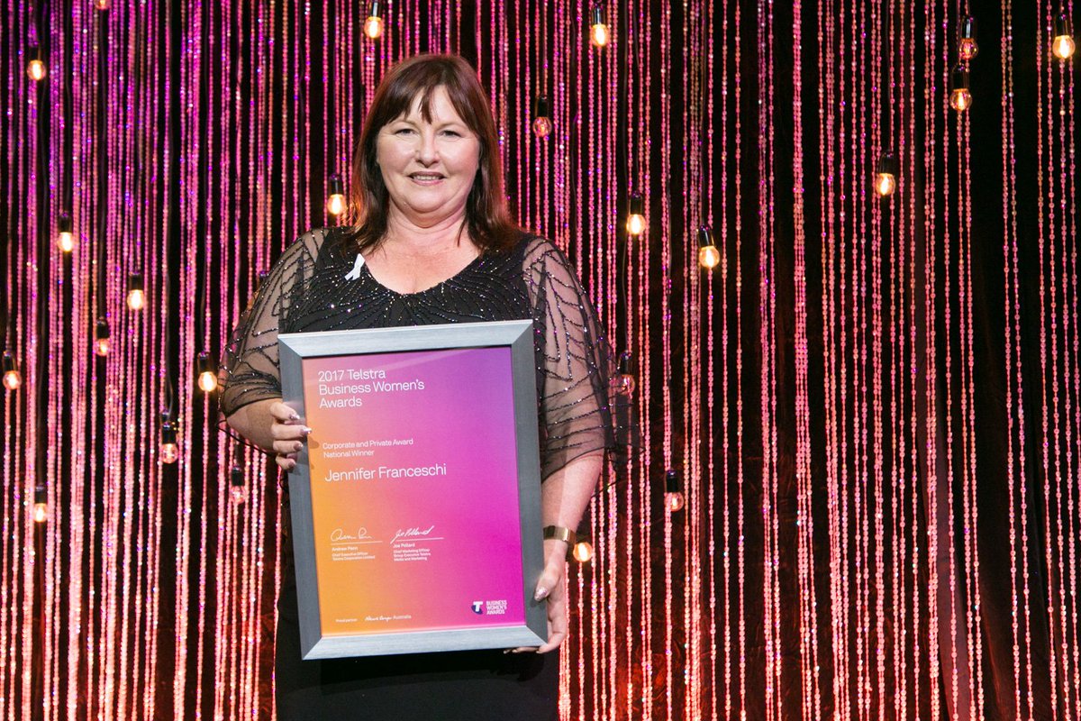womens_awards's tweet photo. Congratulations to four of our National #TelstraBizWomen winners, @CeoRoumeliotis, Prof @LeahBromfield, Jennifer Franceschi and @EliseApolloni. https://t.co/0hYTQogUVh