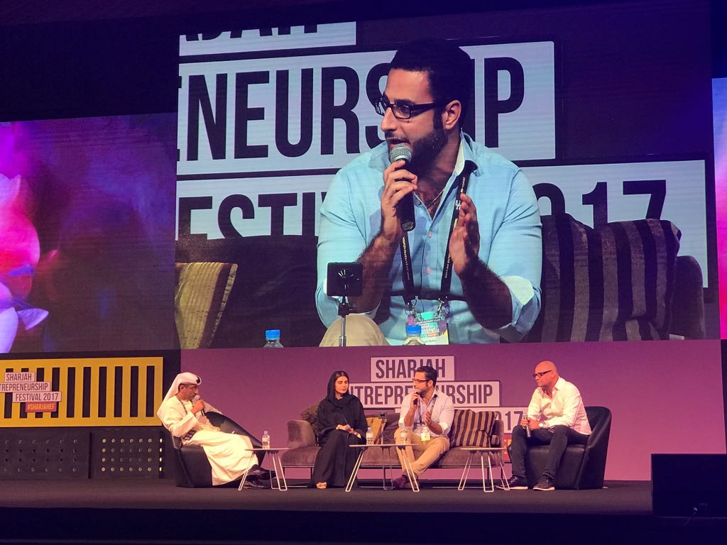ChefXChangeCXC's tweet photo. Our #CEO Karl is part of the #panel talking about his #entrepreneurial journey with #ChefXChange at @sharjahef #SharjahEF #today https://t.co/EcSRFMpMbk