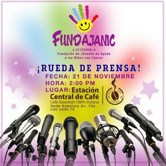 ¡HOY! Los invitamos a la RUEDA DE PRENSA con motivo del 10mo aniversario, informaremos de las actividades para seguir brindando el apoyo para la salud y alegría de los niños con cáncer del Hospital Universitario de Maracaibo #LuchacontraelCancer #Fundacion