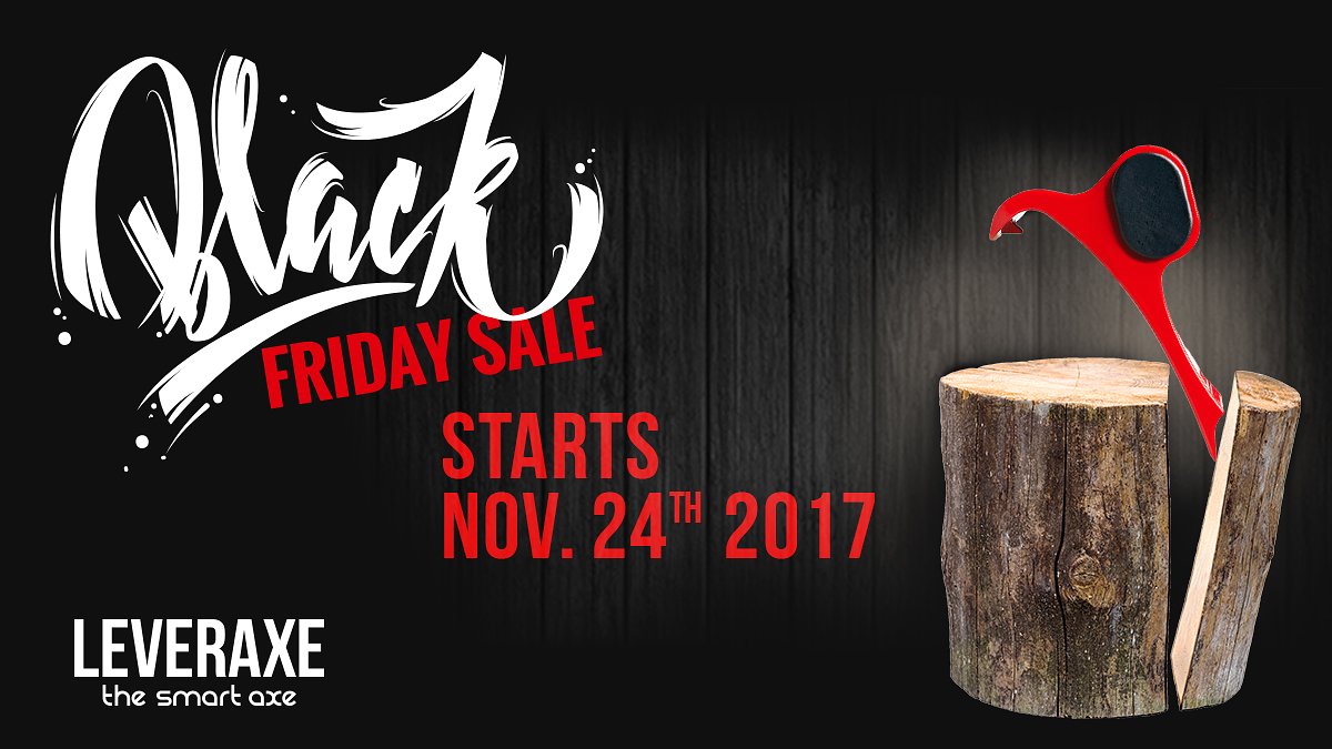 thesmartaxe's tweet photo. Amazing Black Friday deals coming soon! 💥 Stay tuned! #leveraxe #splittingaxe #BlackFriday2017 #BlackFriday https://t.co/7SnKm6QWxd
