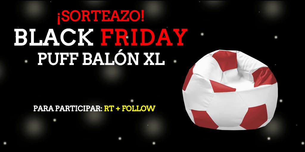 J_FDesign's tweet photo. ¡SORTEAZO DE LA SEMANA #BlackFriday! Participa para ganar un PUFF BALÓN XL (color a elegir) dando RT y SIGUIÉNDONOS en twitter. Bases del sorteo aquí ➡️https://t.co/PR3XcFiJU7 (Valido para el territorio español peninsular) El ganador se publicará el día 26/11/2017 #FelizMartes https://t.co/NEfVi9b8E3
