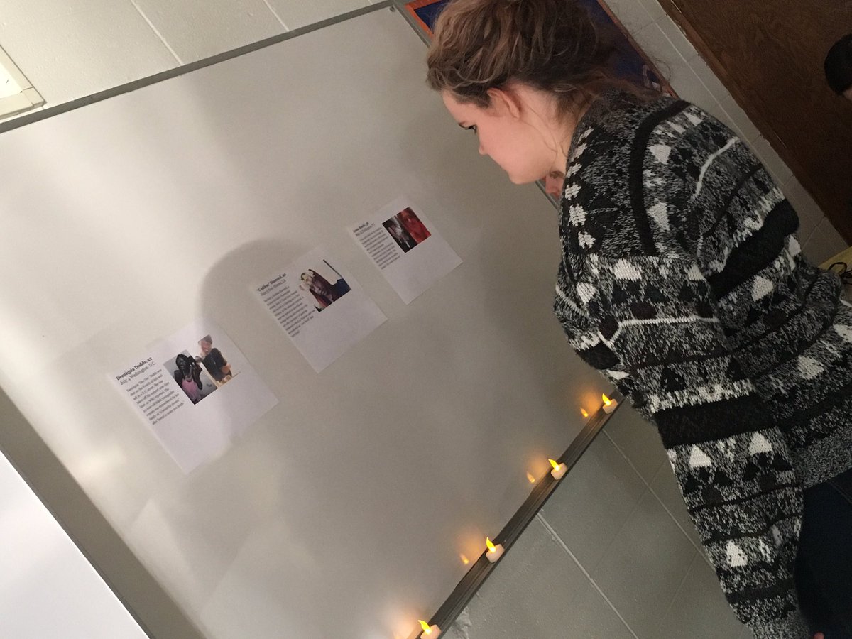 GSA and Advocats remembering those who died as a result of their gender identity. We need to advocate for this marginalized group.