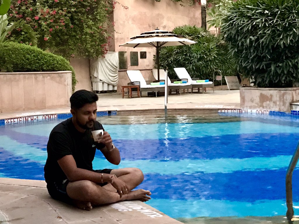 LesleLewis's tweet photo. The Clam Before The Storm .. Tomorrow @Depot_48 .. #KrishTrivedi attaining Nirvana!! 😎 https://t.co/rNkOmDMWsG