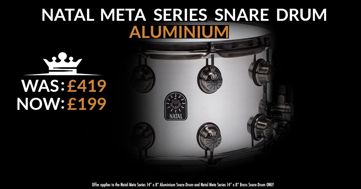 Drumshopweb's tweet photo. Our Tuesday #BlackFriday REVEAL 👏🏻👏🏻👏🏻 is a HUGE Black Friday price drop on these two Natal Drums Meta Series Snare Drums! WAS £419 | NOW £199.00 👉🏻 https://t.co/Zb8MH0U733
Only valid for 24 hours! (Offer expires 12pm GMT on 22/11/2017) https://t.co/6HID3MpyOA