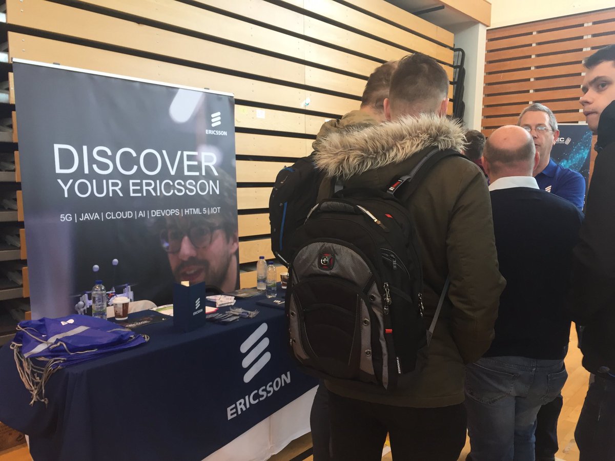 Work4Ericsson's tweet photo. Delighted to be at the @LITCareers #careerfair today. Pop by our stand to learn more about us #LIT #LimerickIT https://t.co/vrNcTIGu0w