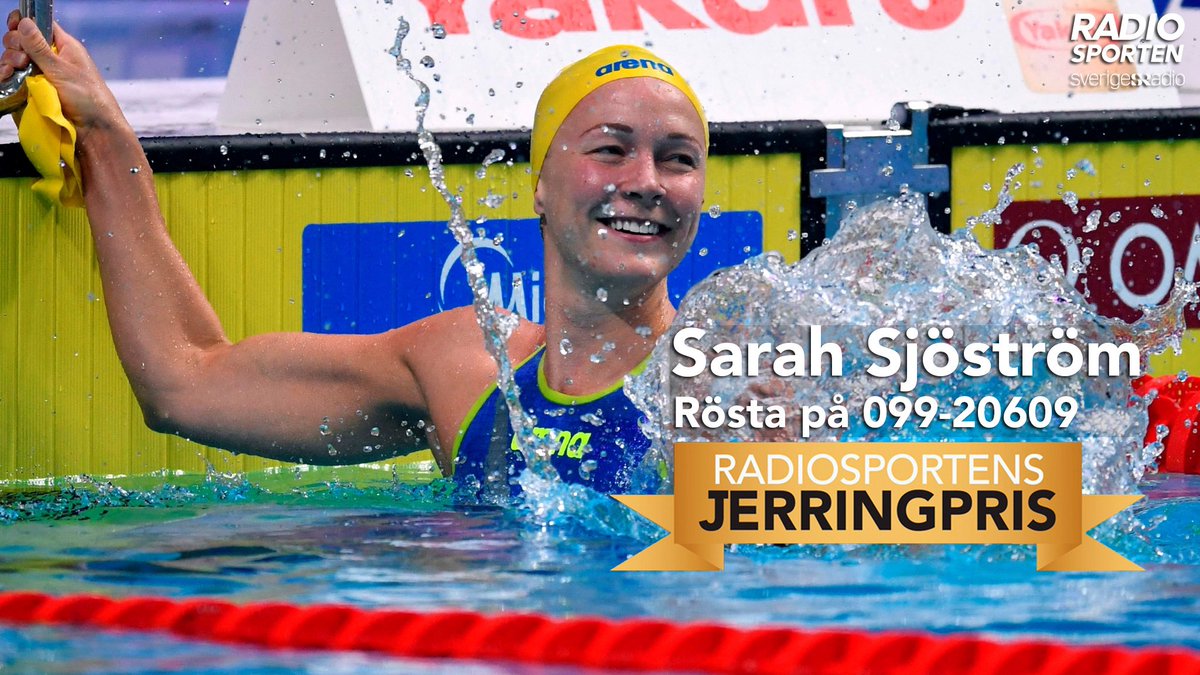 Radiosporten's tweet photo. JERRINGPRISKANDIDAT 2017: Sarah Sjöström. https://t.co/ltwrjGWpO9 #Jerringpris #simning @sarahsjo @Swesim https://t.co/ZC3jGIuthX
