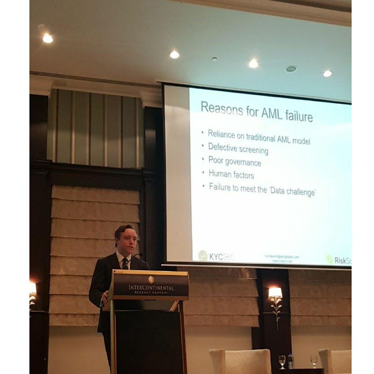 RegTechMENA's tweet photo. Mr.Tom Devlin from RiskScreen our Associate Sponsor for #RegTechMENA #Bahrain conference is speaking on the topic Why #AML Failure is Now a Choice.
#Banking #Finance #KYC #Blockchain #Big #Data #compliance #biometrics #innovation #technology #MENA #GCC https://t.co/8WWDKUaf9X