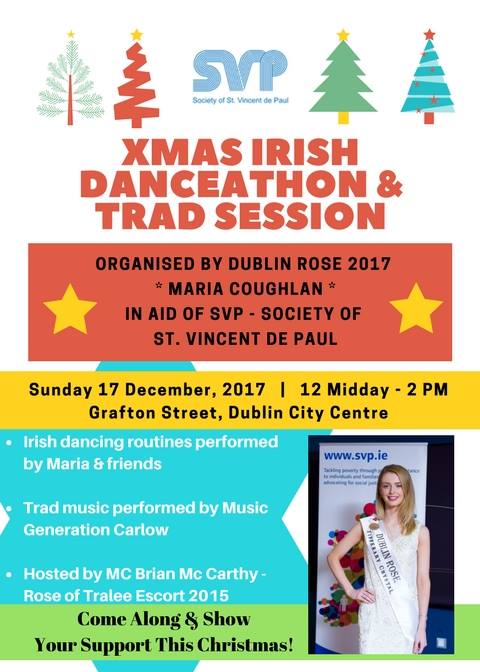 SVP_Ireland's tweet photo. On Sunday 17 Dec Maria Coughlan @DublinRose_ #CavanRose & friends will dance on Grafton St, in aid of @SVP_Ireland. PLEASE support the danceathon to raise much needed funds for families & individuals who are in desperate need & deserve to have a nice Christmas too ♥ @mus_gen https://t.co/DP5cdtRBGU